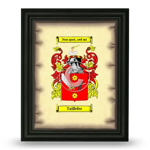 Taillefer Coat of Arms Framed - Black