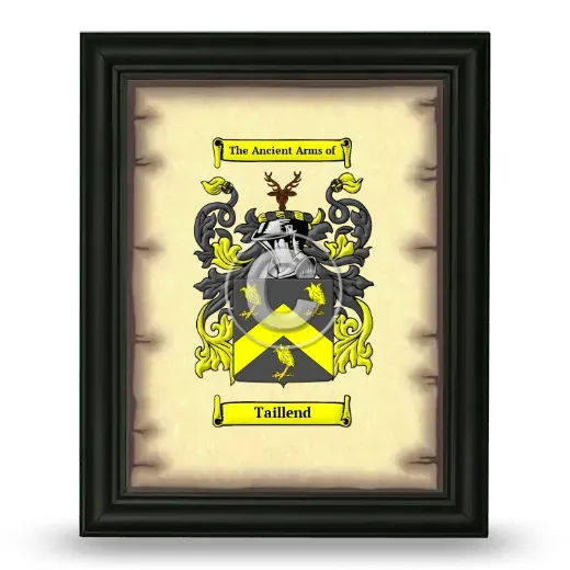 Taillend Coat of Arms Framed - Black