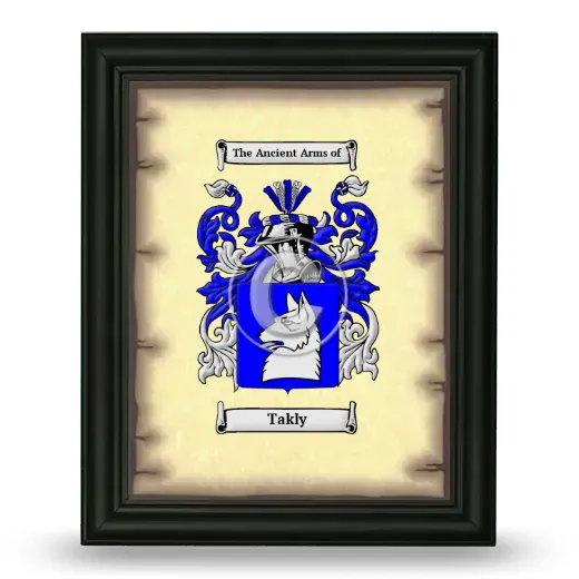 Takly Coat of Arms Framed - Black