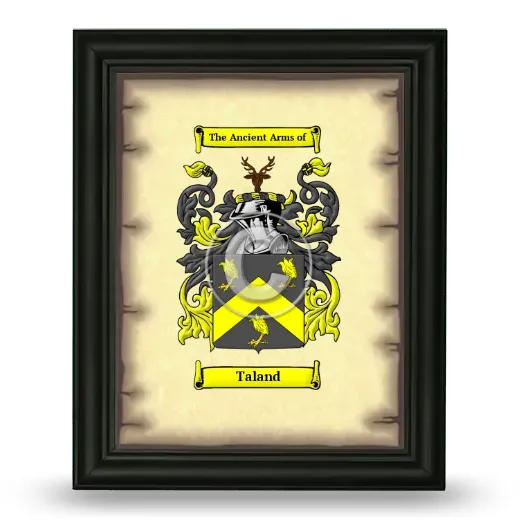 Taland Coat of Arms Framed - Black