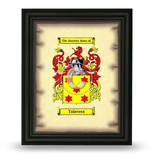 Talavera Coat of Arms Framed - Black