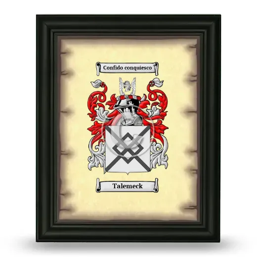 Talemeck Coat of Arms Framed - Black