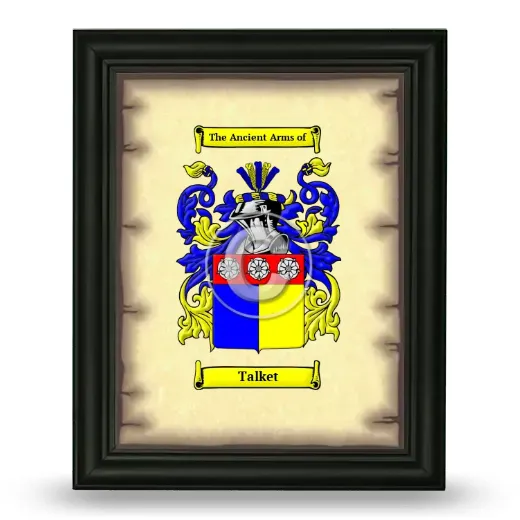 Talket Coat of Arms Framed - Black