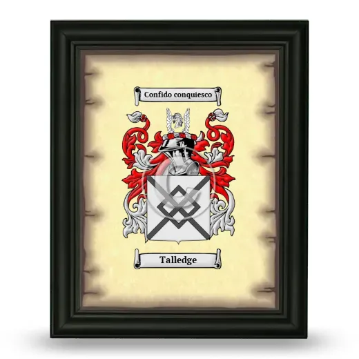 Talledge Coat of Arms Framed - Black