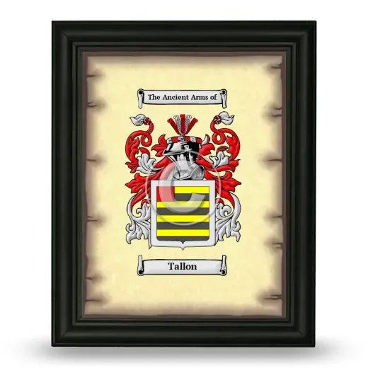 Tallon Coat of Arms Framed - Black