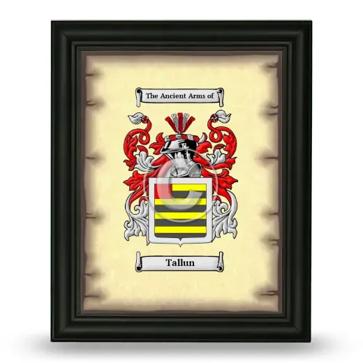 Tallun Coat of Arms Framed - Black
