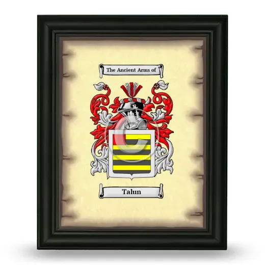 Talun Coat of Arms Framed - Black