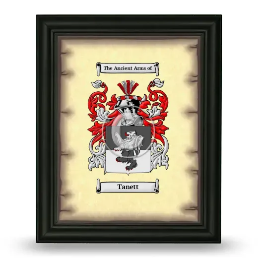 Tanett Coat of Arms Framed - Black
