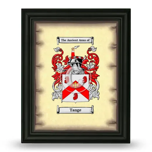Tange Coat of Arms Framed - Black