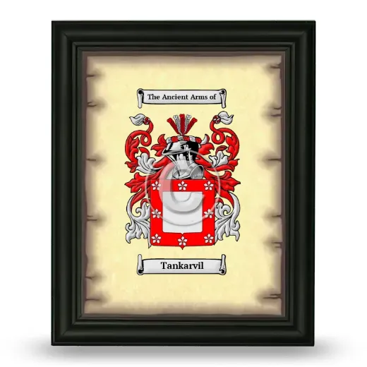 Tankarvil Coat of Arms Framed - Black