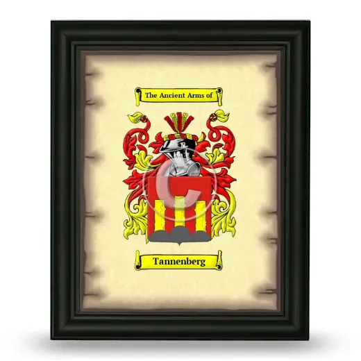 Tannenberg Coat of Arms Framed - Black
