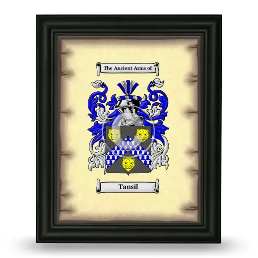 Tansil Coat of Arms Framed - Black