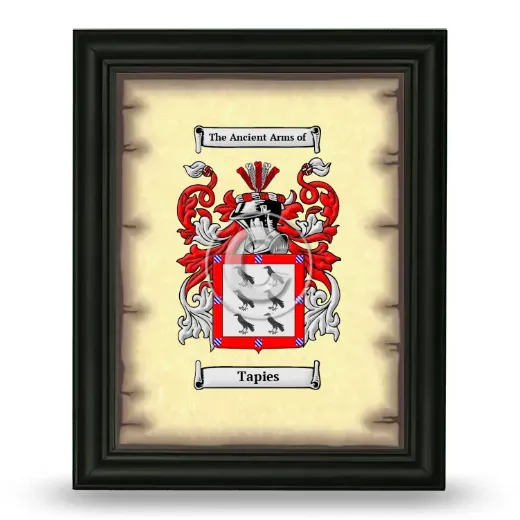 Tapies Coat of Arms Framed - Black