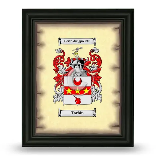Tarbin Coat of Arms Framed - Black