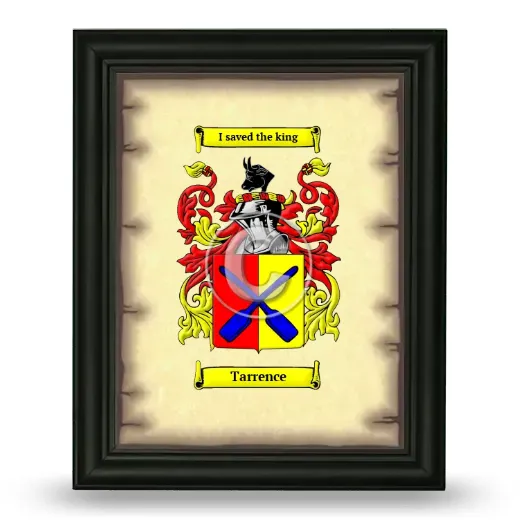 Tarrence Coat of Arms Framed - Black
