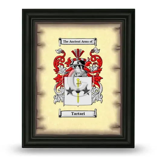 Tartari Coat of Arms Framed - Black