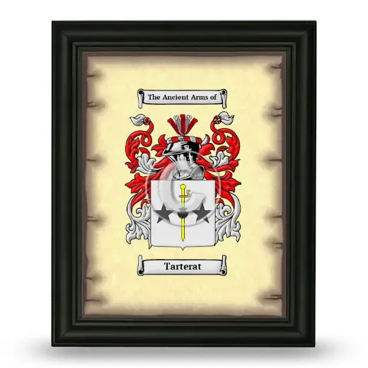 Tarterat Coat of Arms Framed - Black