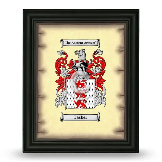 Tasker Coat of Arms Framed - Black