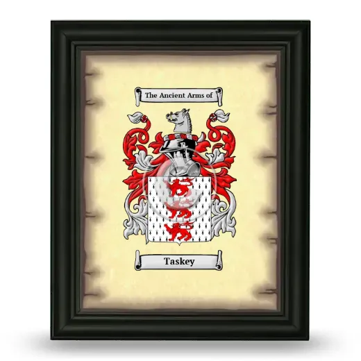 Taskey Coat of Arms Framed - Black