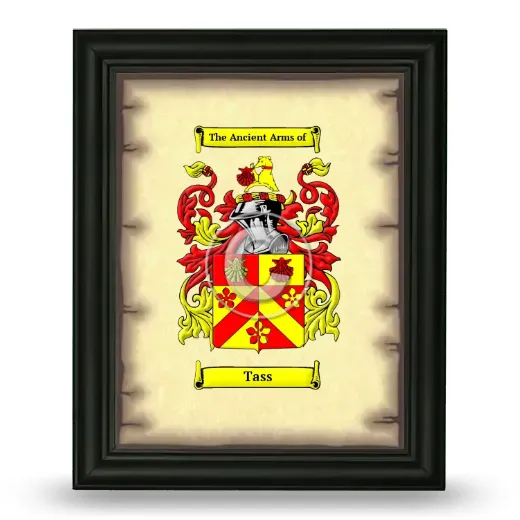 Tass Coat of Arms Framed - Black