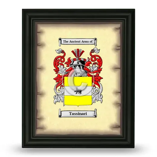 Tassinari Coat of Arms Framed - Black