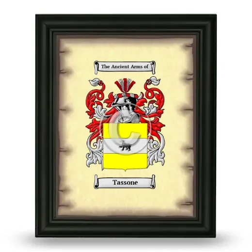 Tassone Coat of Arms Framed - Black