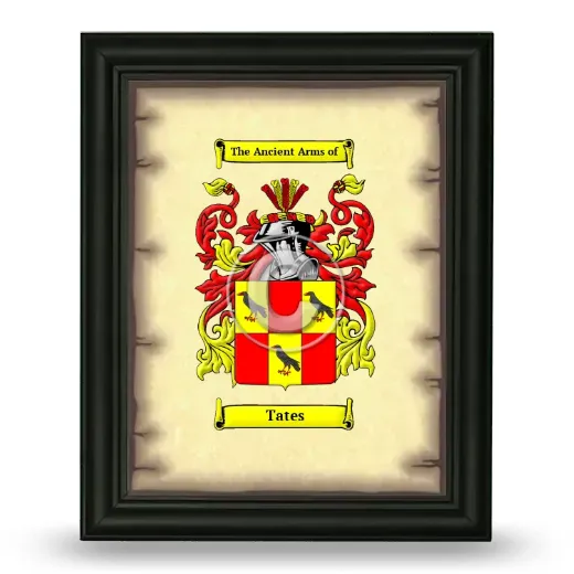 Tates Coat of Arms Framed - Black