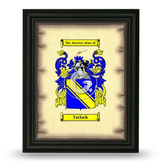 Tatlock Coat of Arms Framed - Black