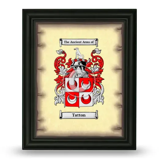 Tatton Coat of Arms Framed - Black