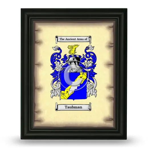Taubman Coat of Arms Framed - Black
