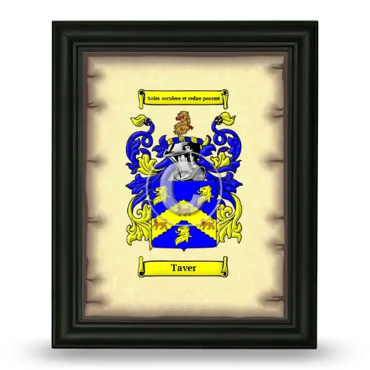 Taver Coat of Arms Framed - Black