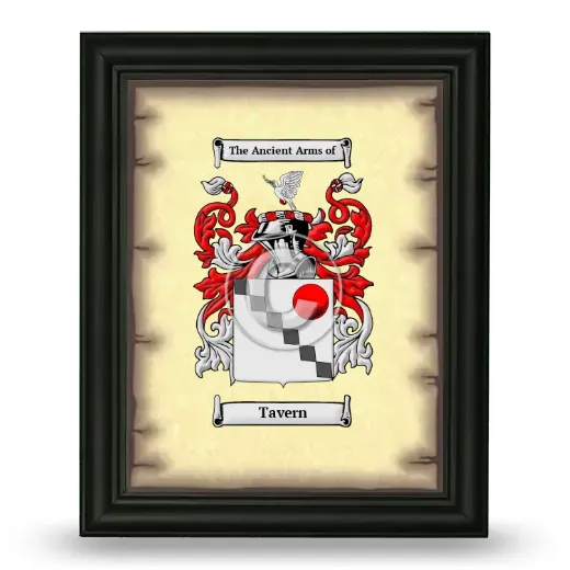 Tavern Coat of Arms Framed - Black