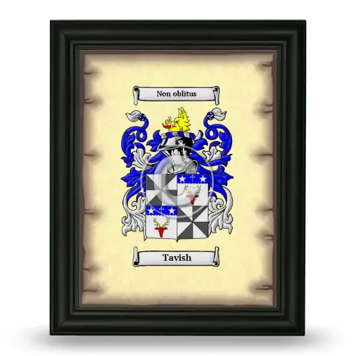 Tavish Coat of Arms Framed - Black