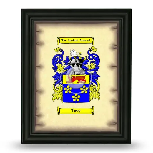 Tavy Coat of Arms Framed - Black
