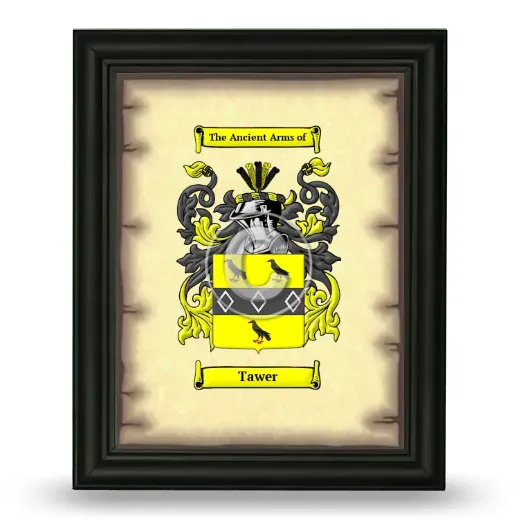 Tawer Coat of Arms Framed - Black