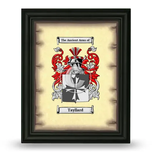 Tayllard Coat of Arms Framed - Black