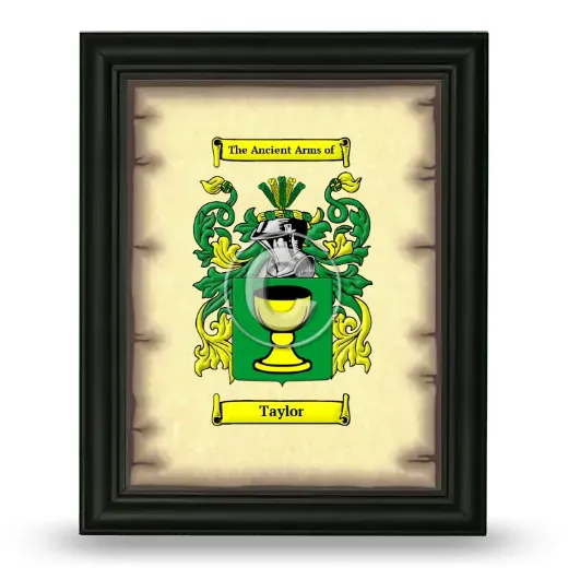 Taylor Coat of Arms Framed - Black
