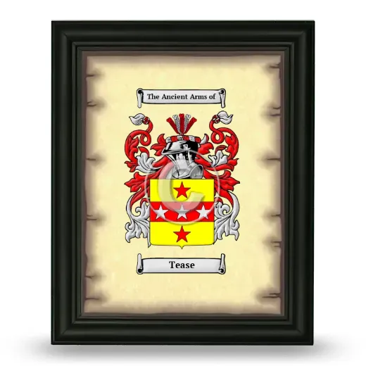 Tease Coat of Arms Framed - Black