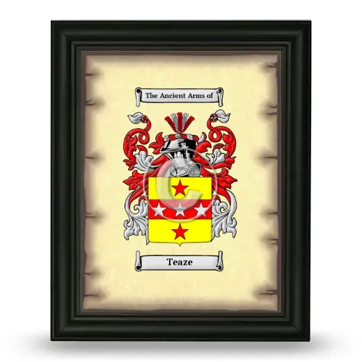 Teaze Coat of Arms Framed - Black