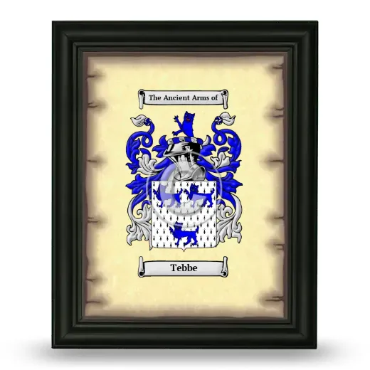 Tebbe Coat of Arms Framed - Black
