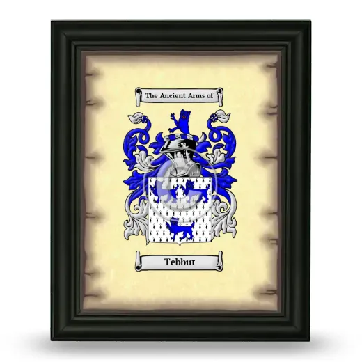 Tebbut Coat of Arms Framed - Black