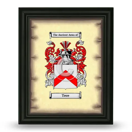 Tece Coat of Arms Framed - Black