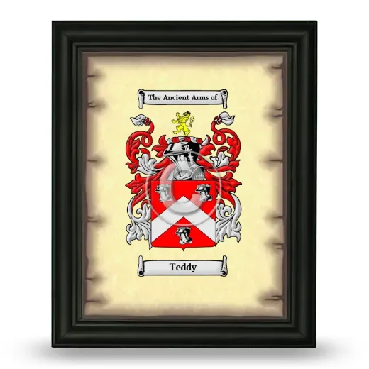 Teddy Coat of Arms Framed - Black