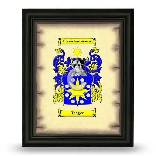 Teeger Coat of Arms Framed - Black