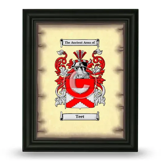 Teet Coat of Arms Framed - Black