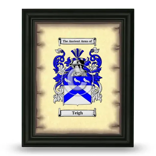 Teigh Coat of Arms Framed - Black