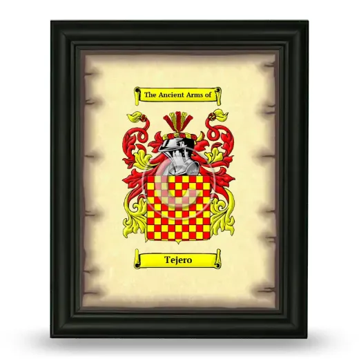 Tejero Coat of Arms Framed - Black