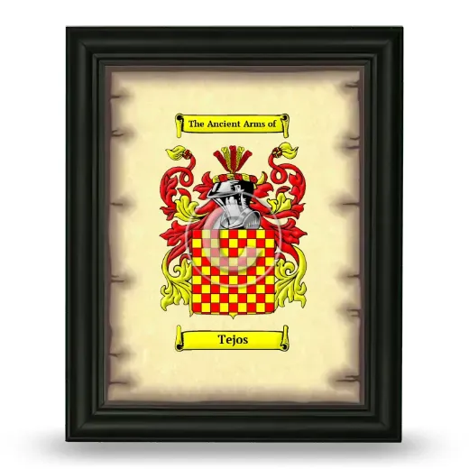 Tejos Coat of Arms Framed - Black