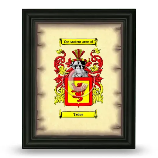 Teles Coat of Arms Framed - Black