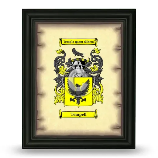 Tempell Coat of Arms Framed - Black